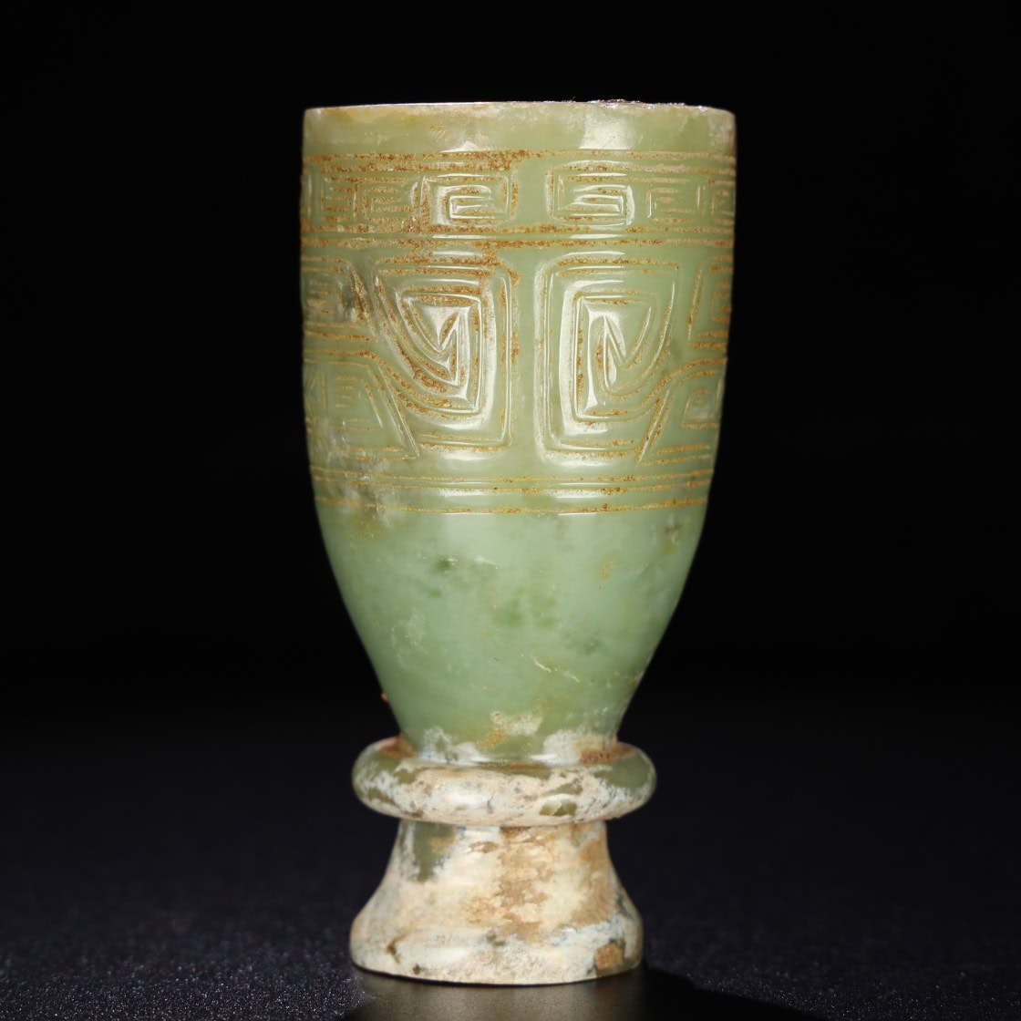 Chinese Natural Jade Carved Cups