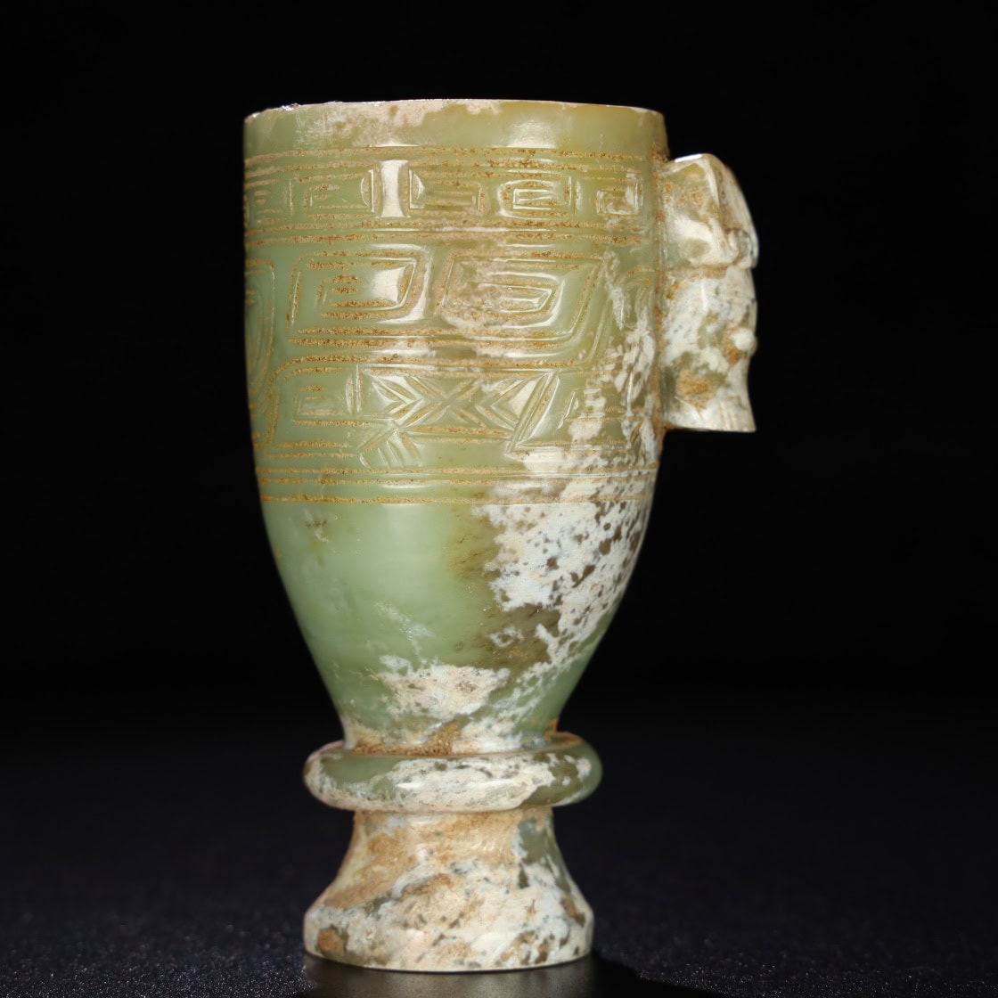 Chinese Natural Jade Carved Cups