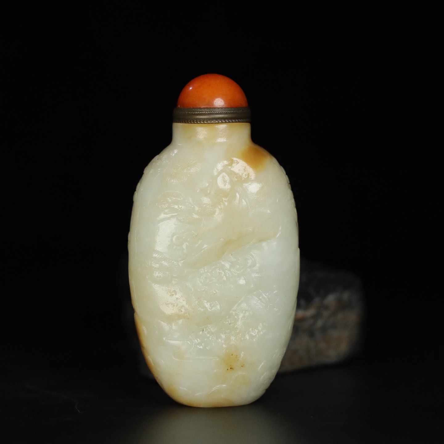 Chinese Natural Jade Carved Bottles