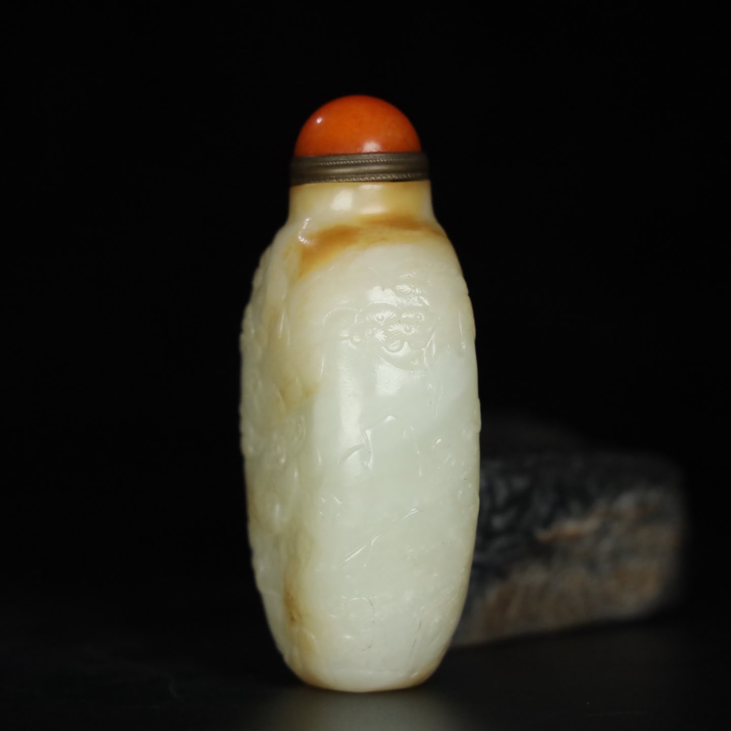 Chinese Natural Jade Carved Bottles
