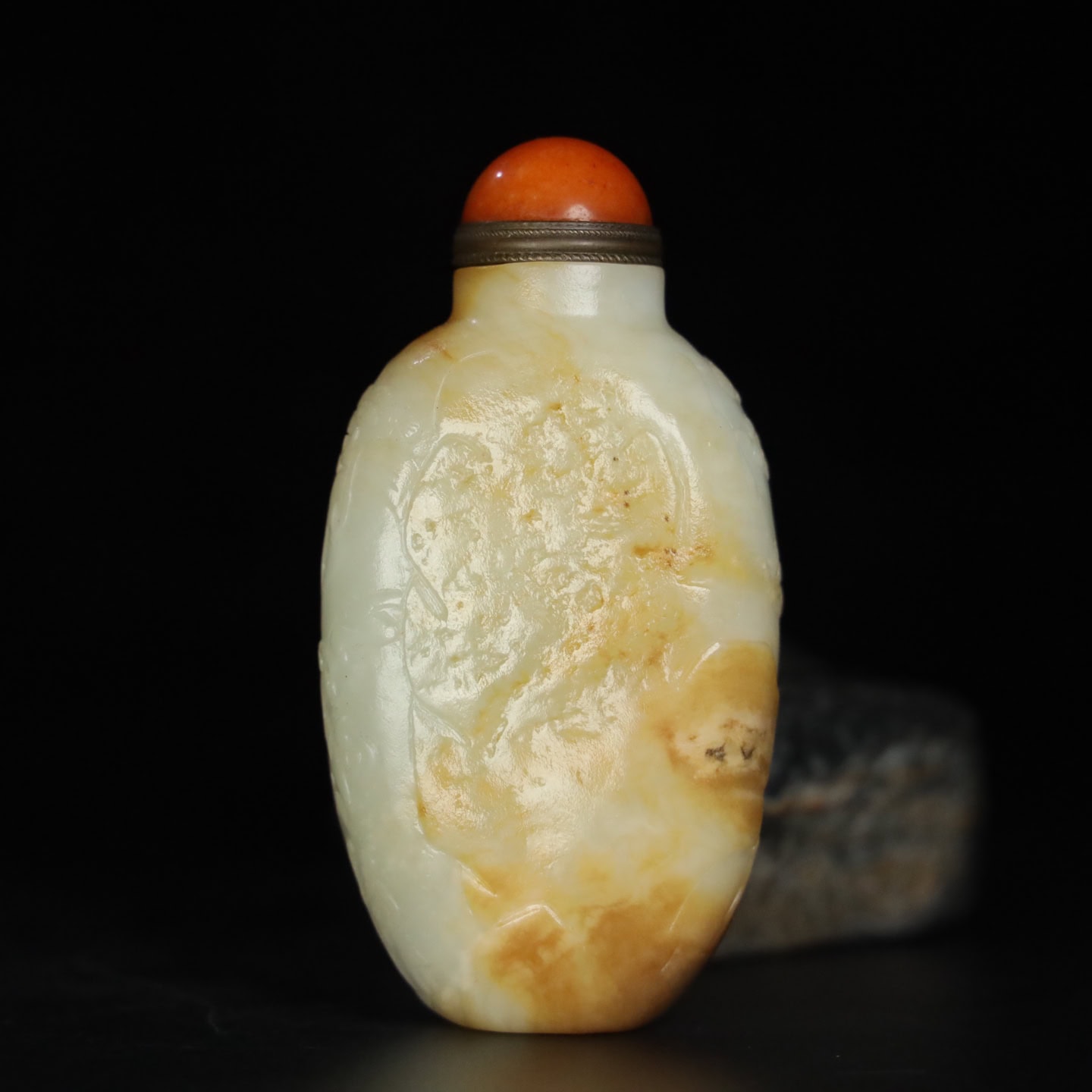 Chinese Natural Jade Carved Bottles