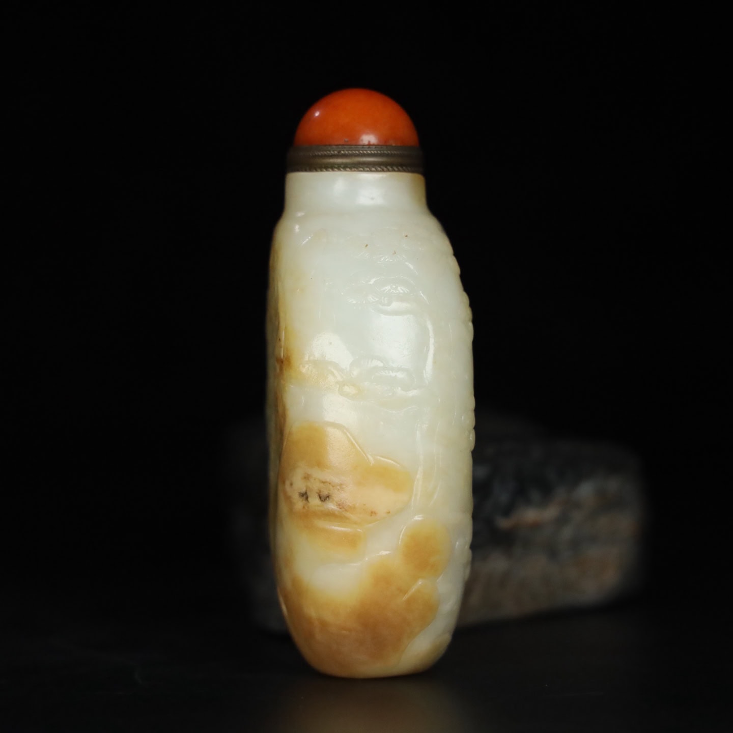 Chinese Natural Jade Carved Bottles