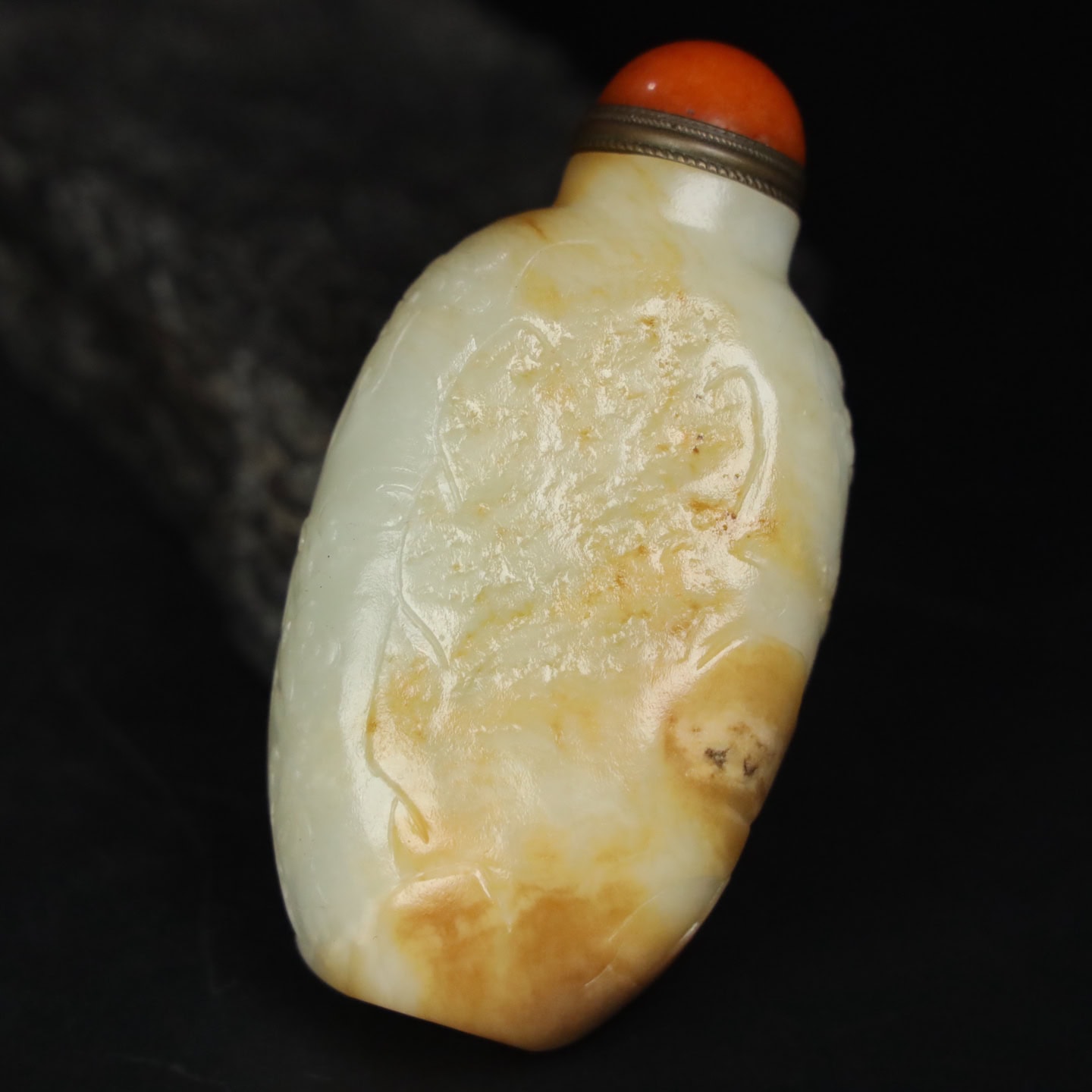 Chinese Natural Jade Carved Bottles