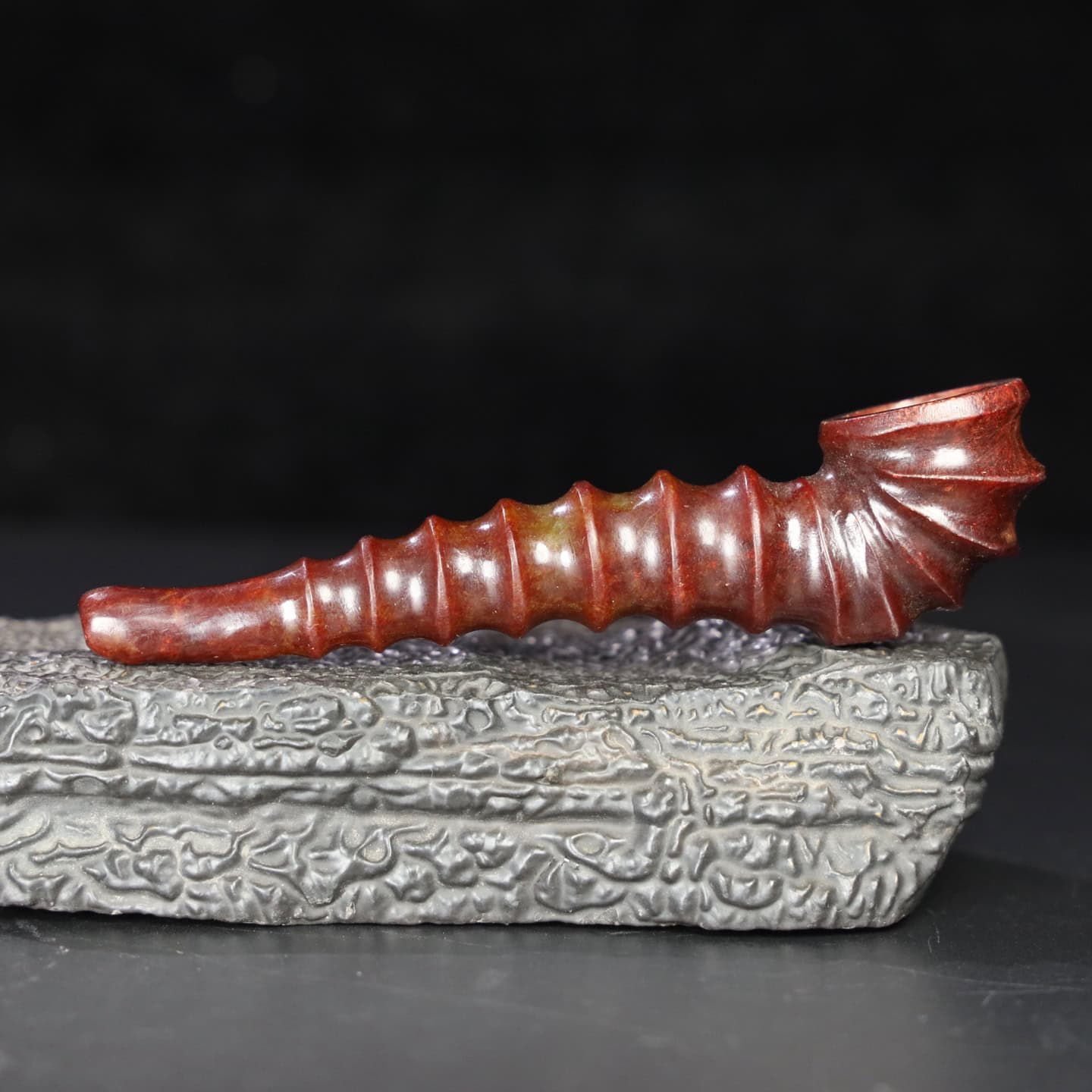 Chinese Natural Jade Carved Pipes