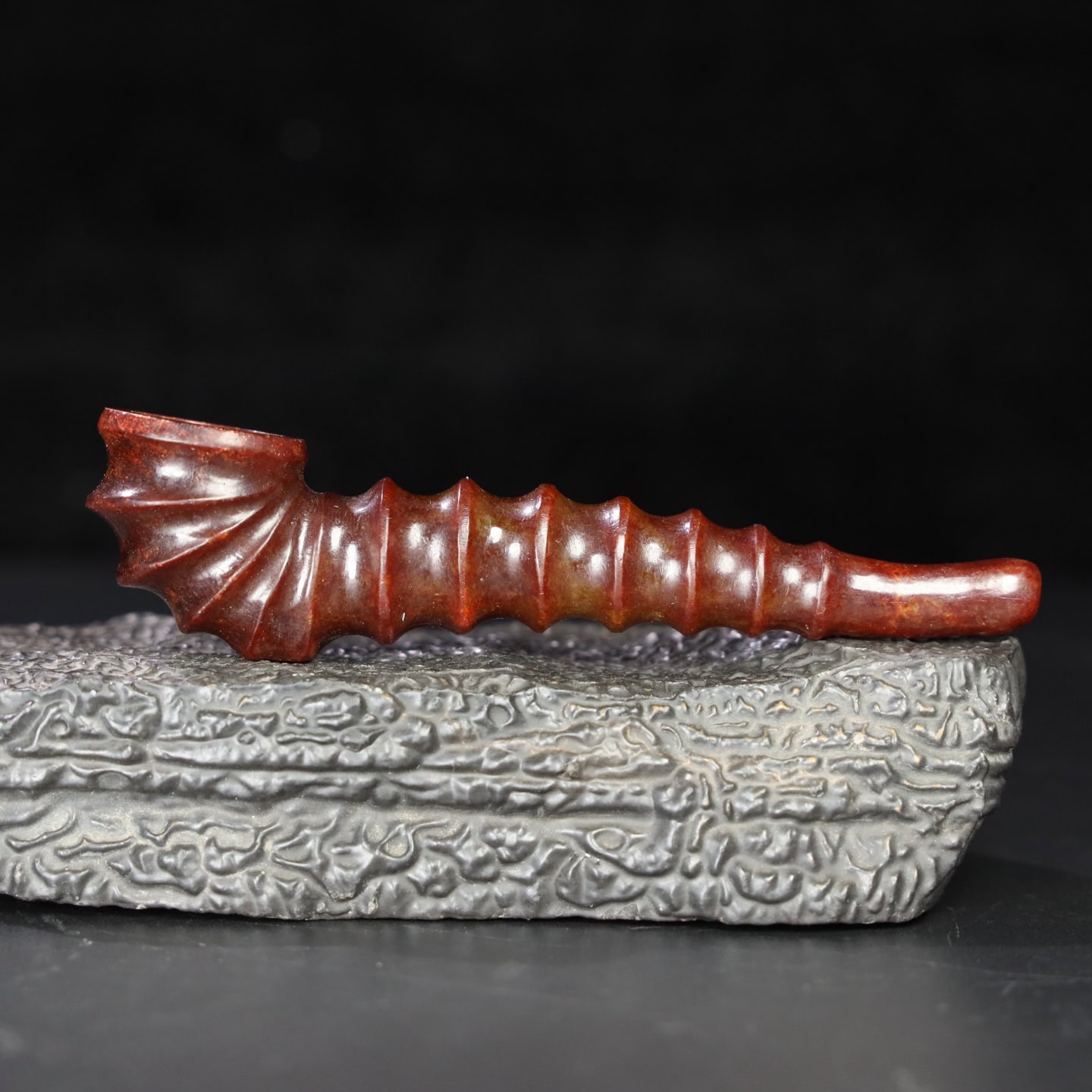 Chinese Natural Jade Carved Pipes