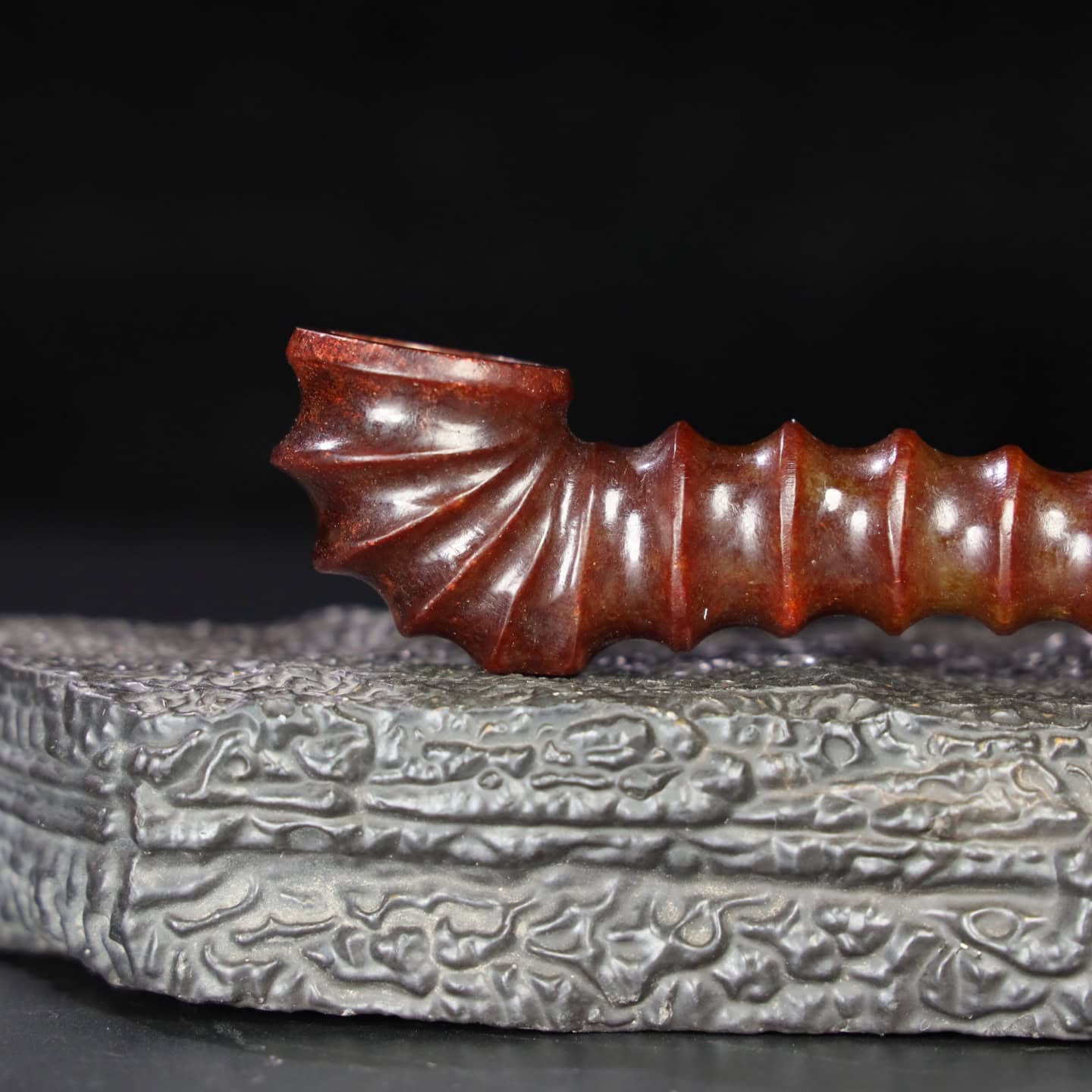 Chinese Natural Jade Carved Pipes