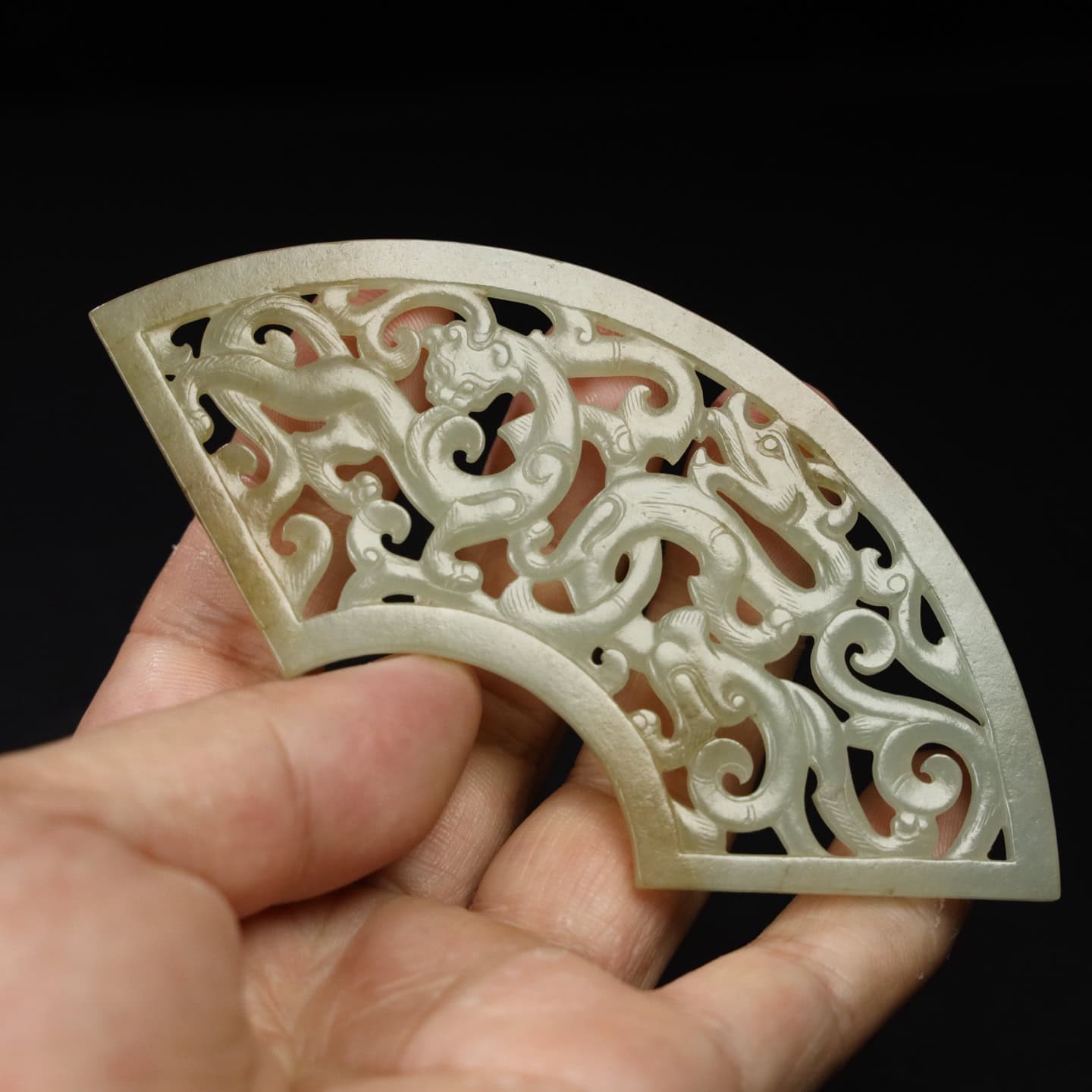 Chinese Natural Jade Carved Huang