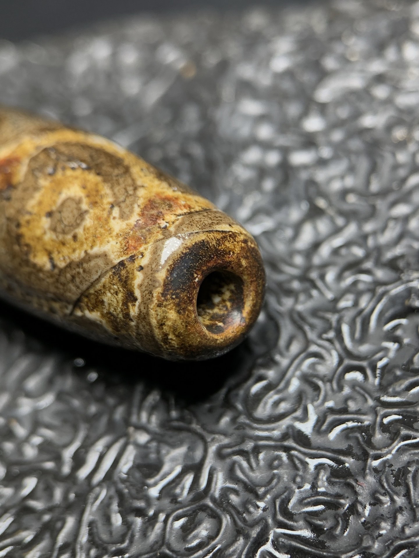 Chinese Natural Agate DZI Beads