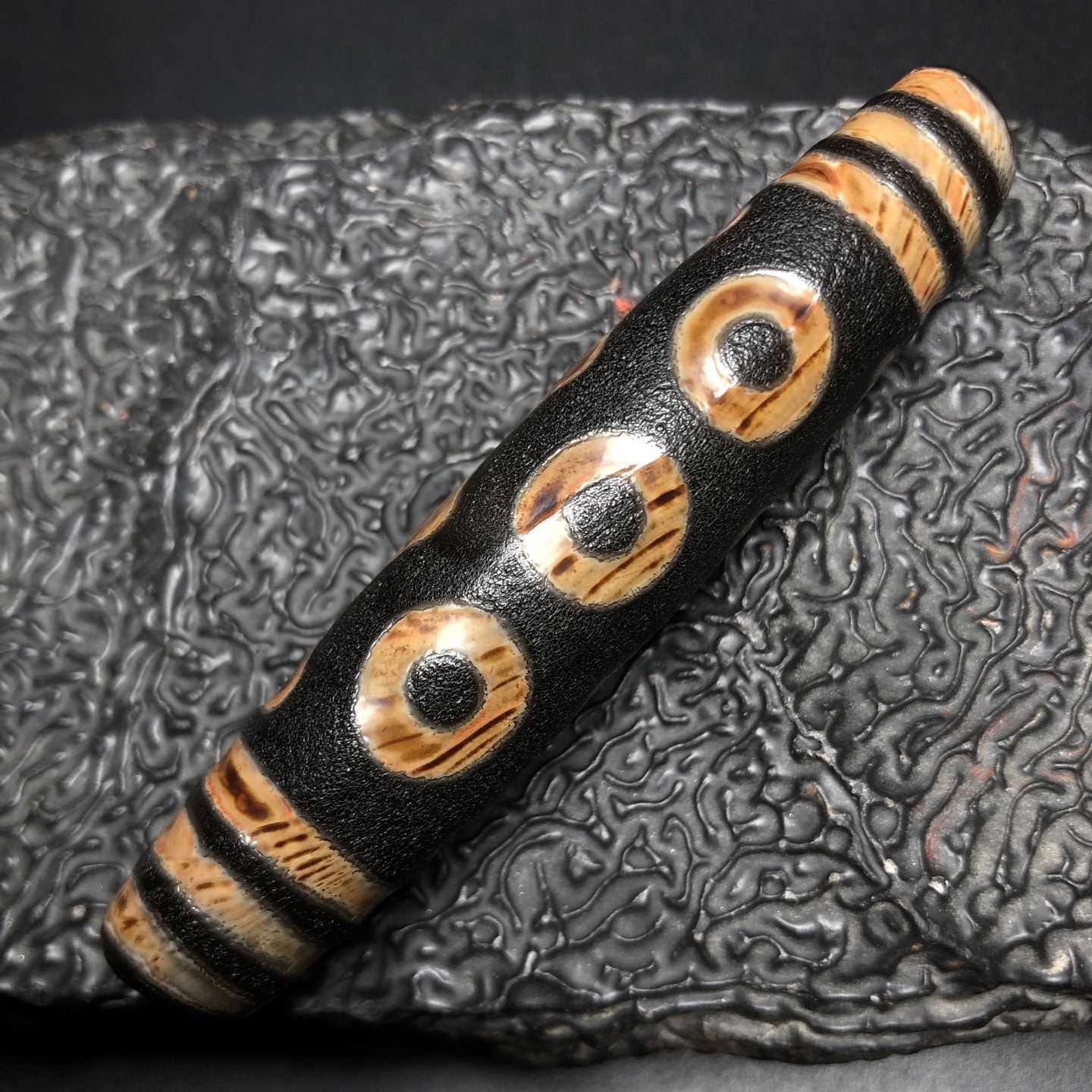 Chinese Natural Agate DZI Beads