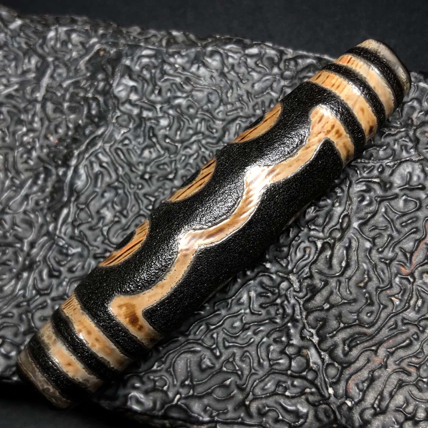 Chinese Natural Agate DZI Beads