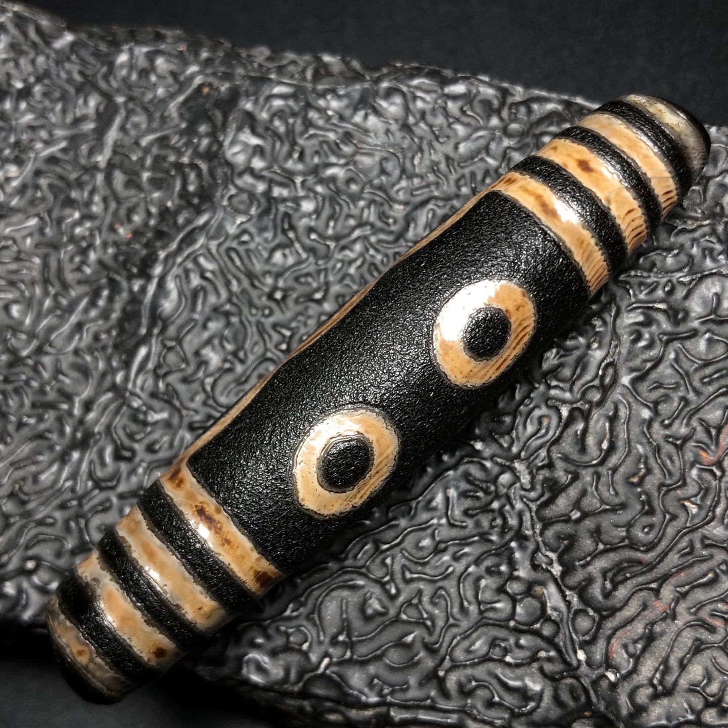 Chinese Natural Agate DZI Beads