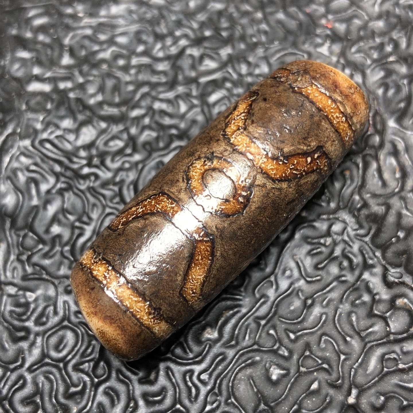 Chinese Natural Agate DZI Beads