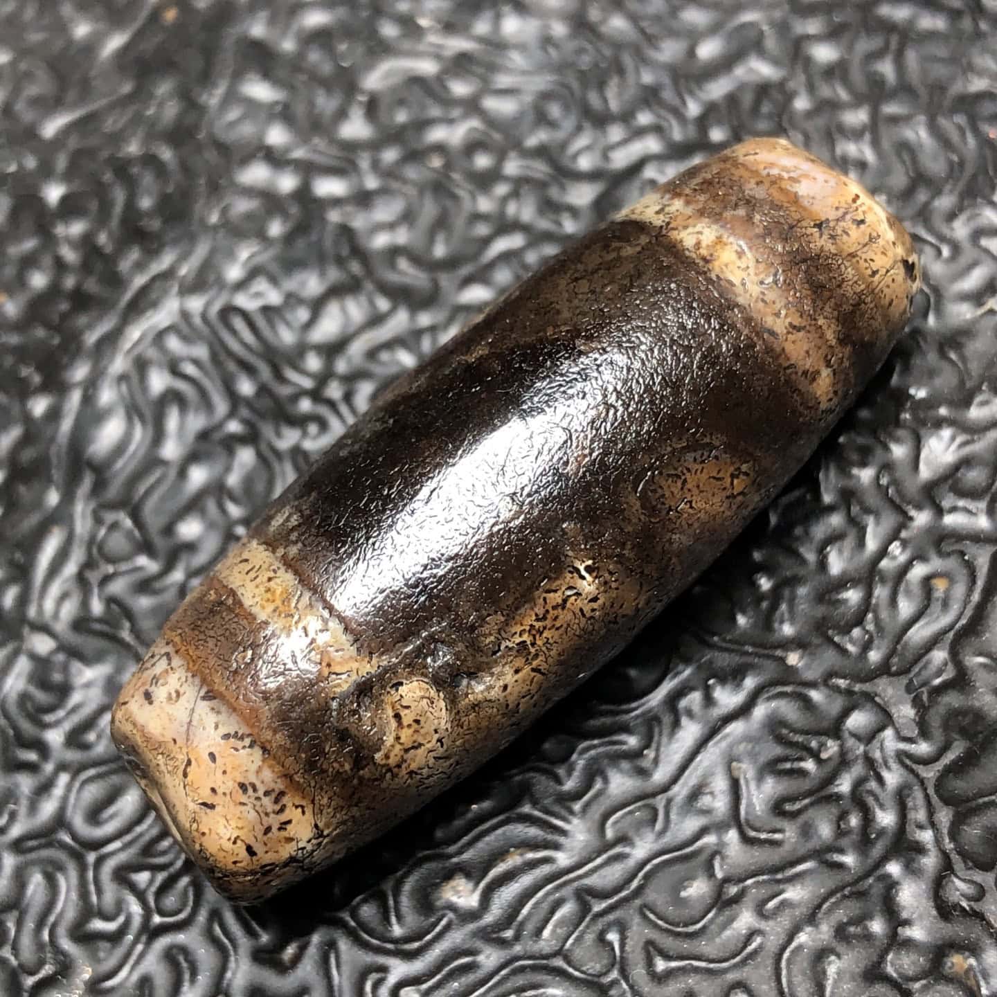 Chinese Natural Agate DZI Beads