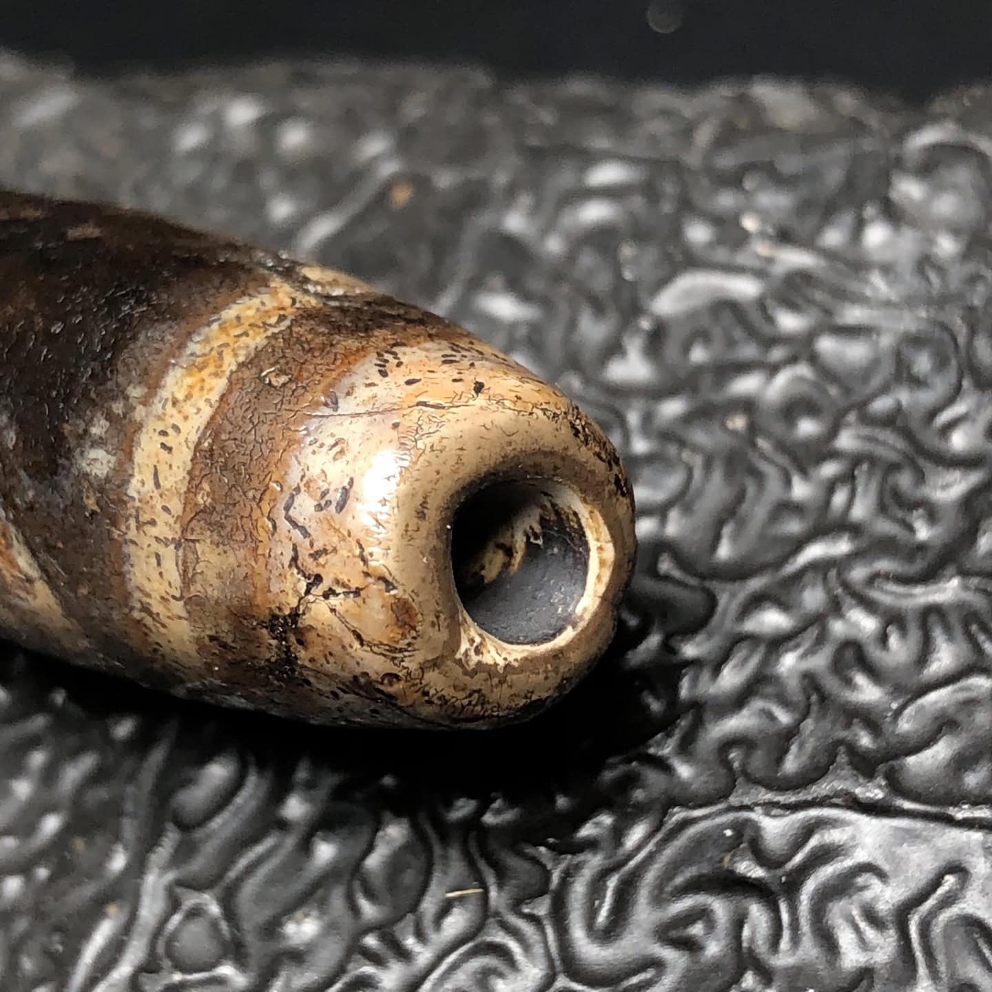 Chinese Natural Agate DZI Beads
