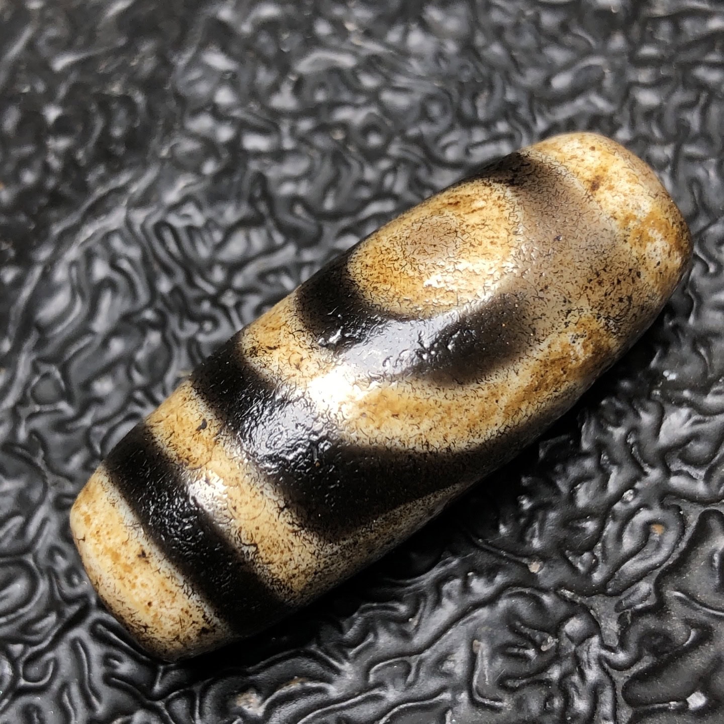 Chinese Natural Agate DZI Beads