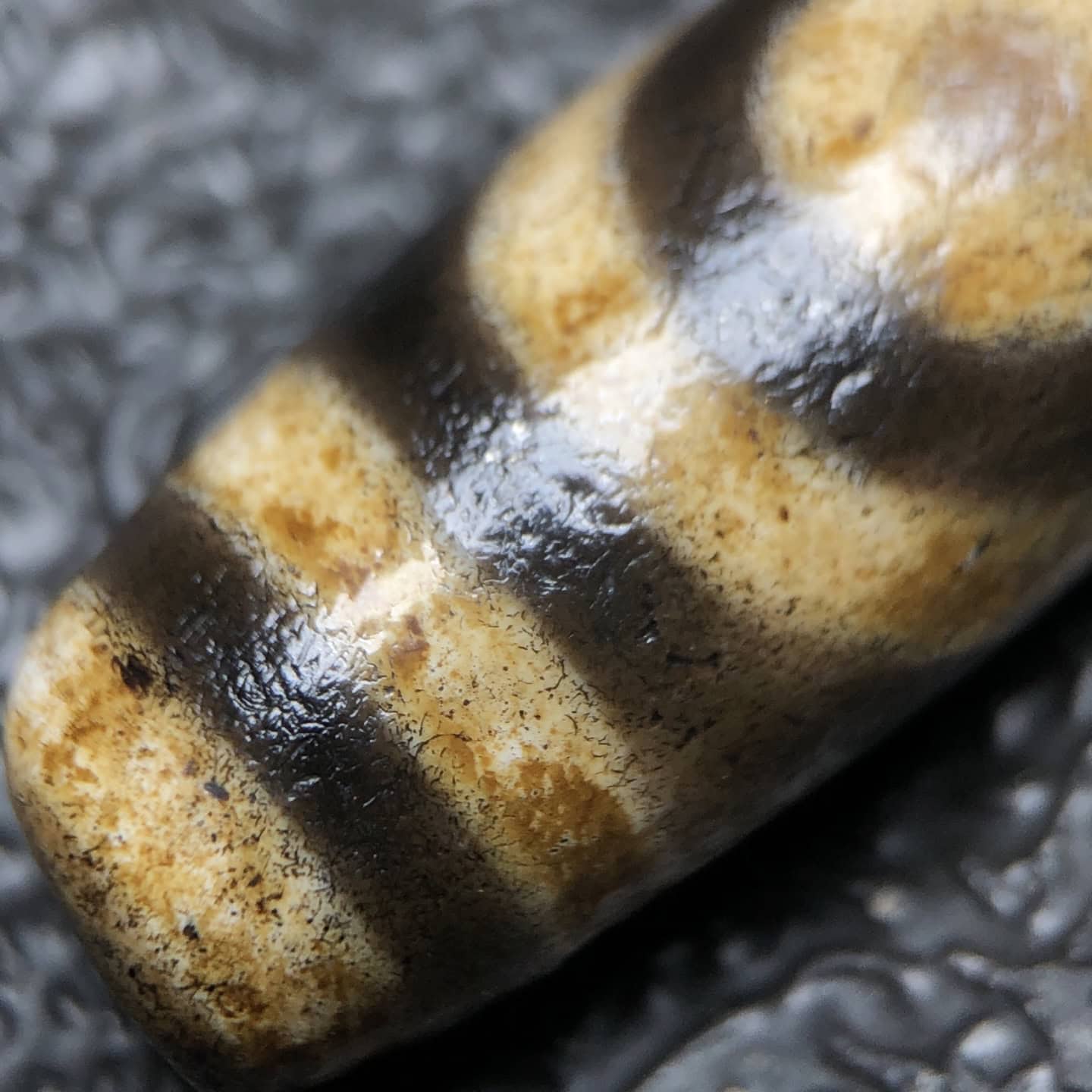 Chinese Natural Agate DZI Beads