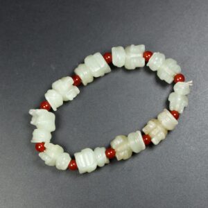 Chinese Natural Jade Carved Bracelets