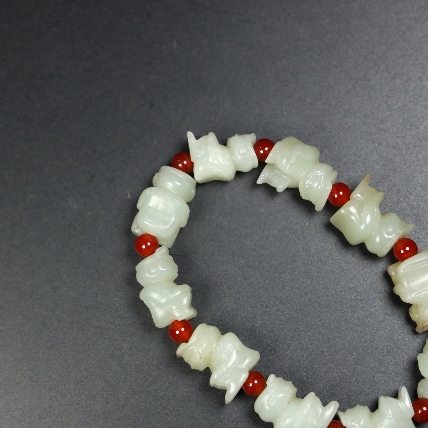 Chinese Natural Jade Carved Bracelets