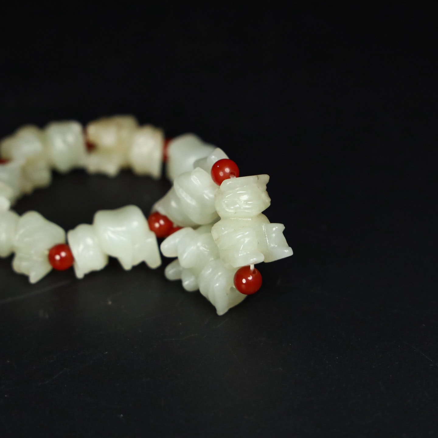Chinese Natural Jade Carved Bracelets