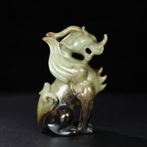 Chinese Natural Jade Carved Dragon Ornaments