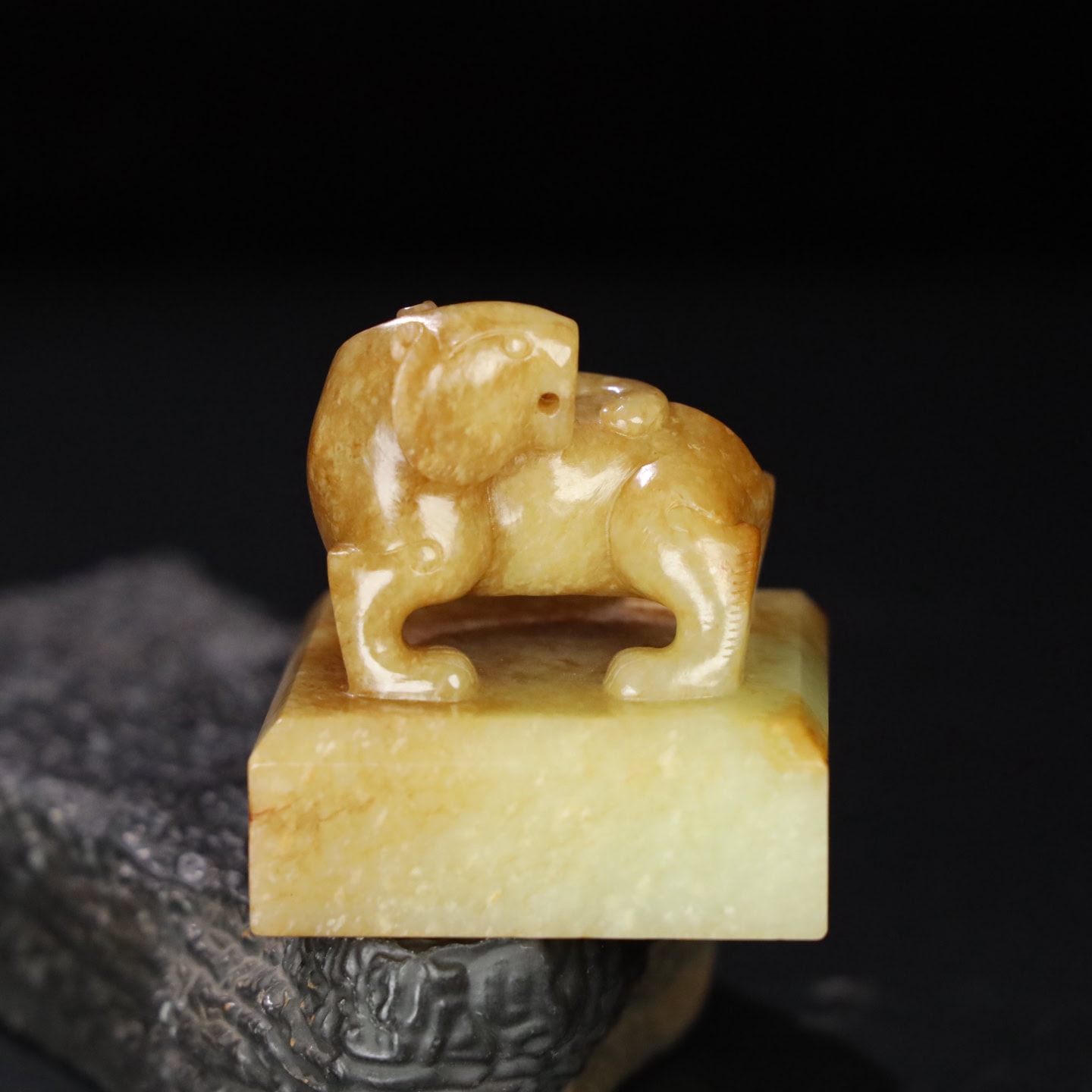 Chinese Natural Jade Carved Seal
