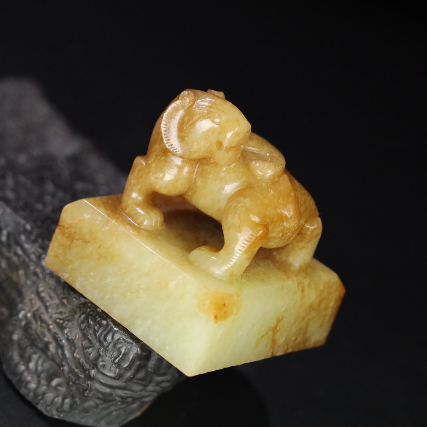 Chinese Natural Jade Carved Seal