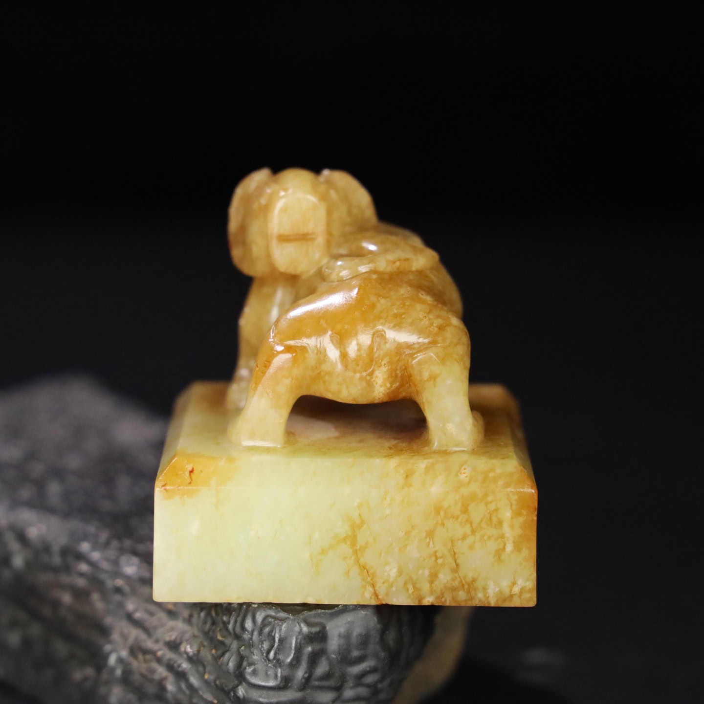 Chinese Natural Jade Carved Seal