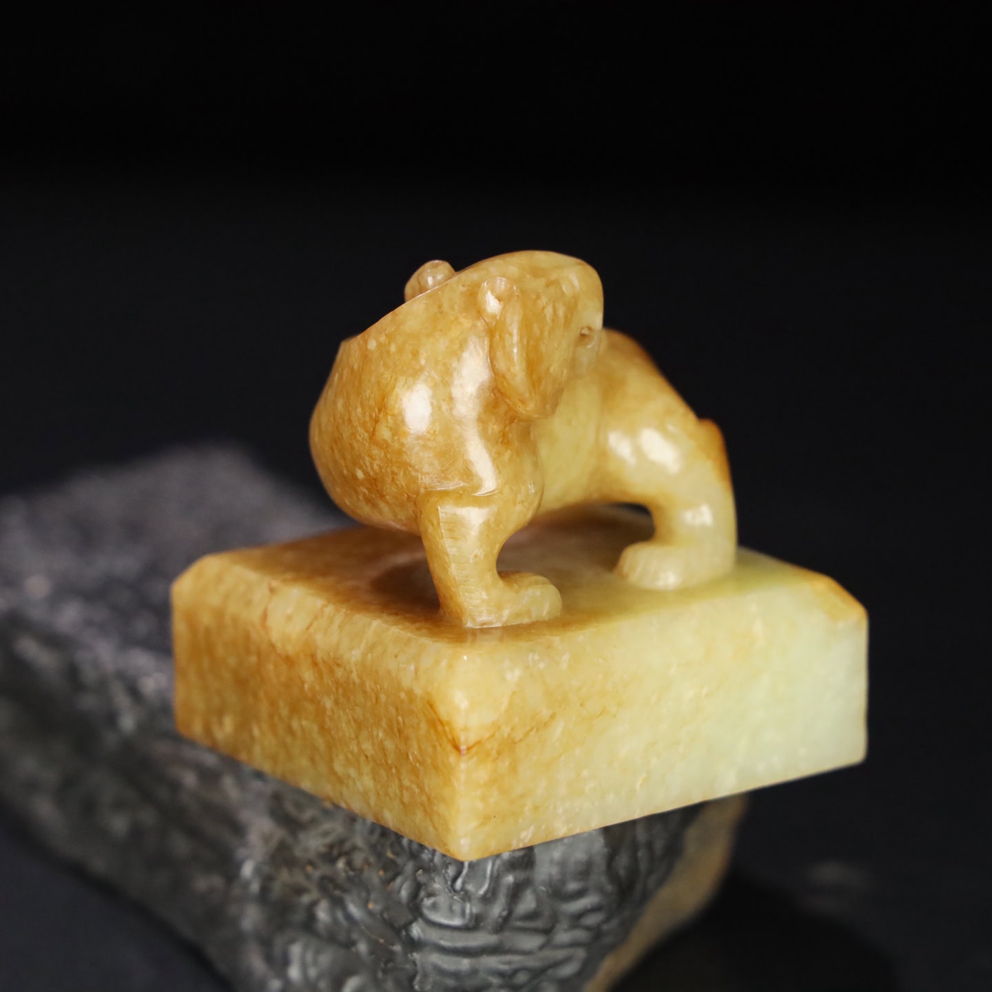 Chinese Natural Jade Carved Seal