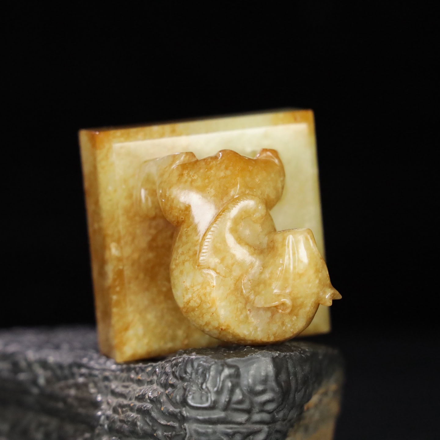 Chinese Natural Jade Carved Seal