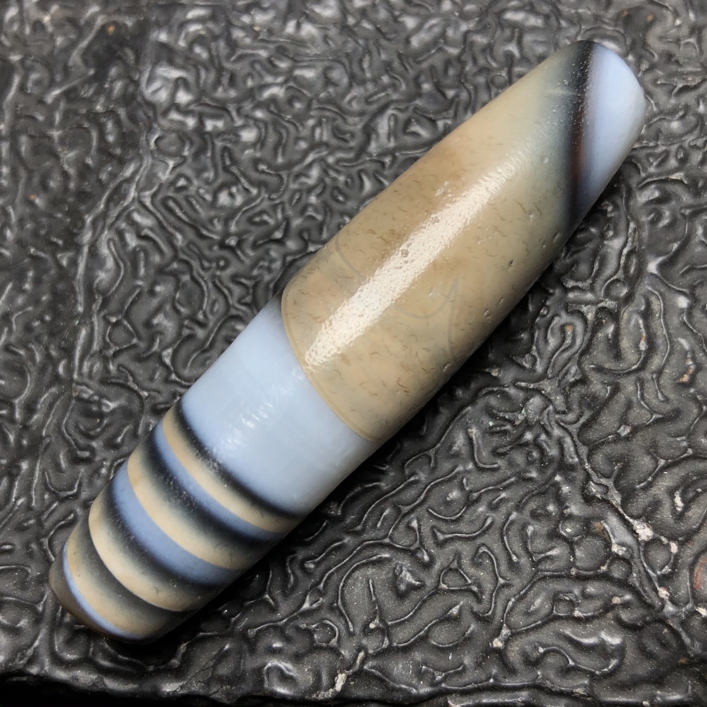 Chinese Natural Agate DZI Beads