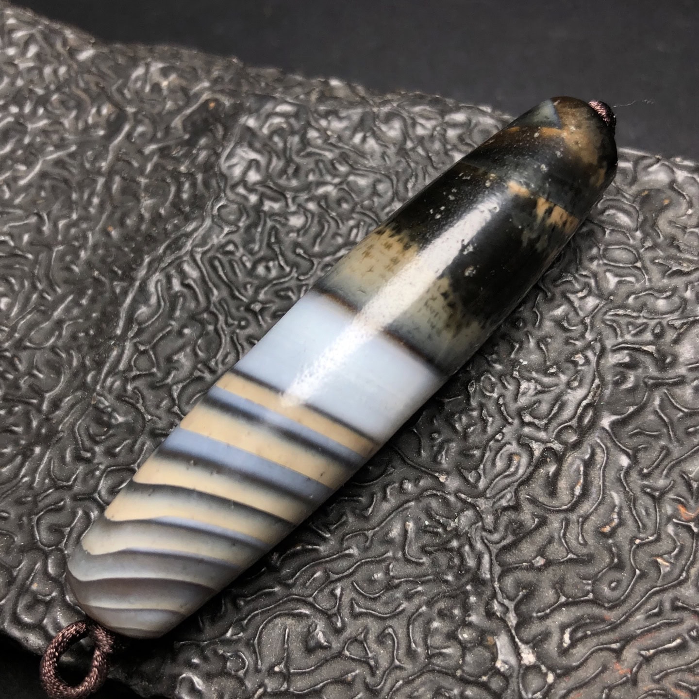 Chinese Natural Agate DZI Beads