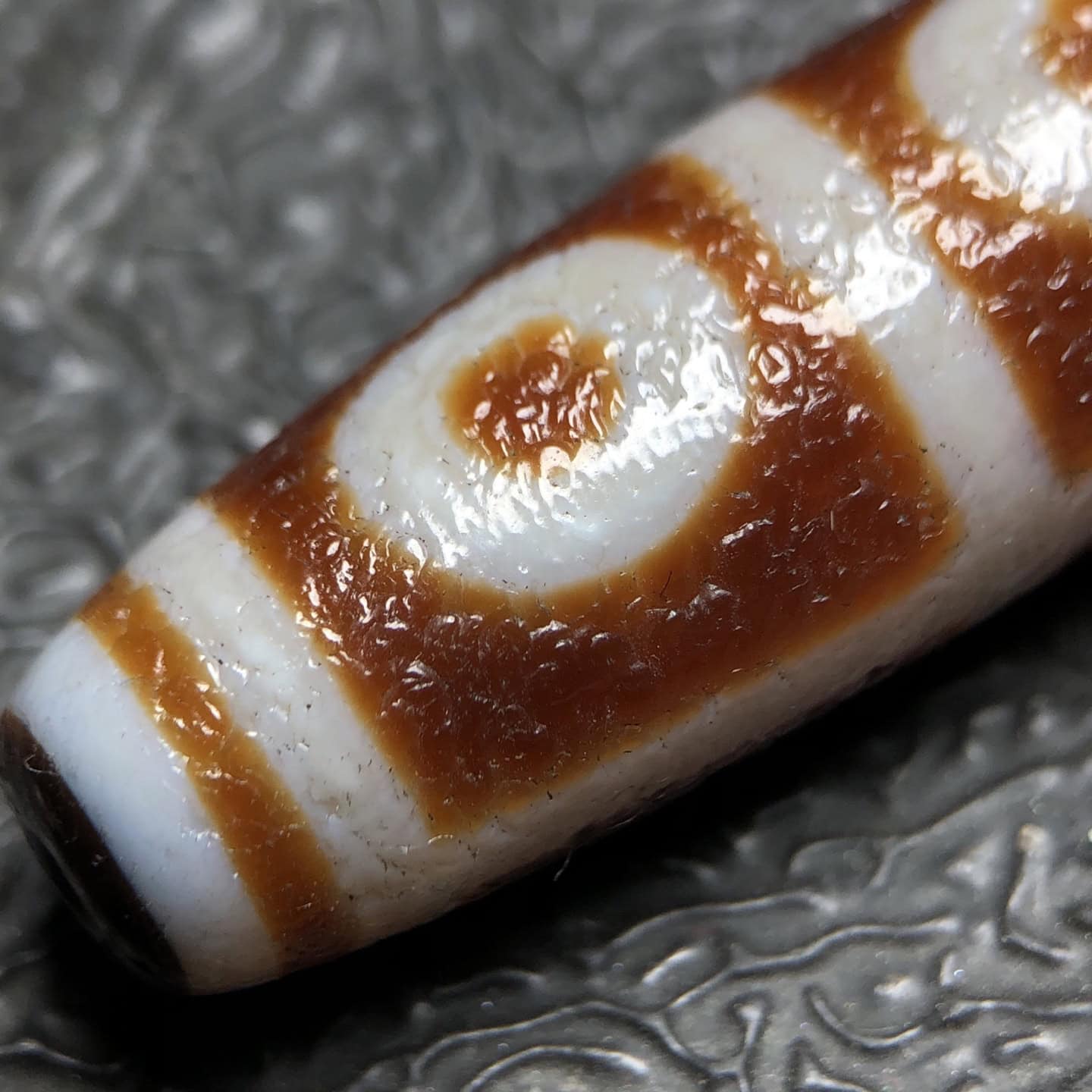 Chinese Natural Agate DZI Beads