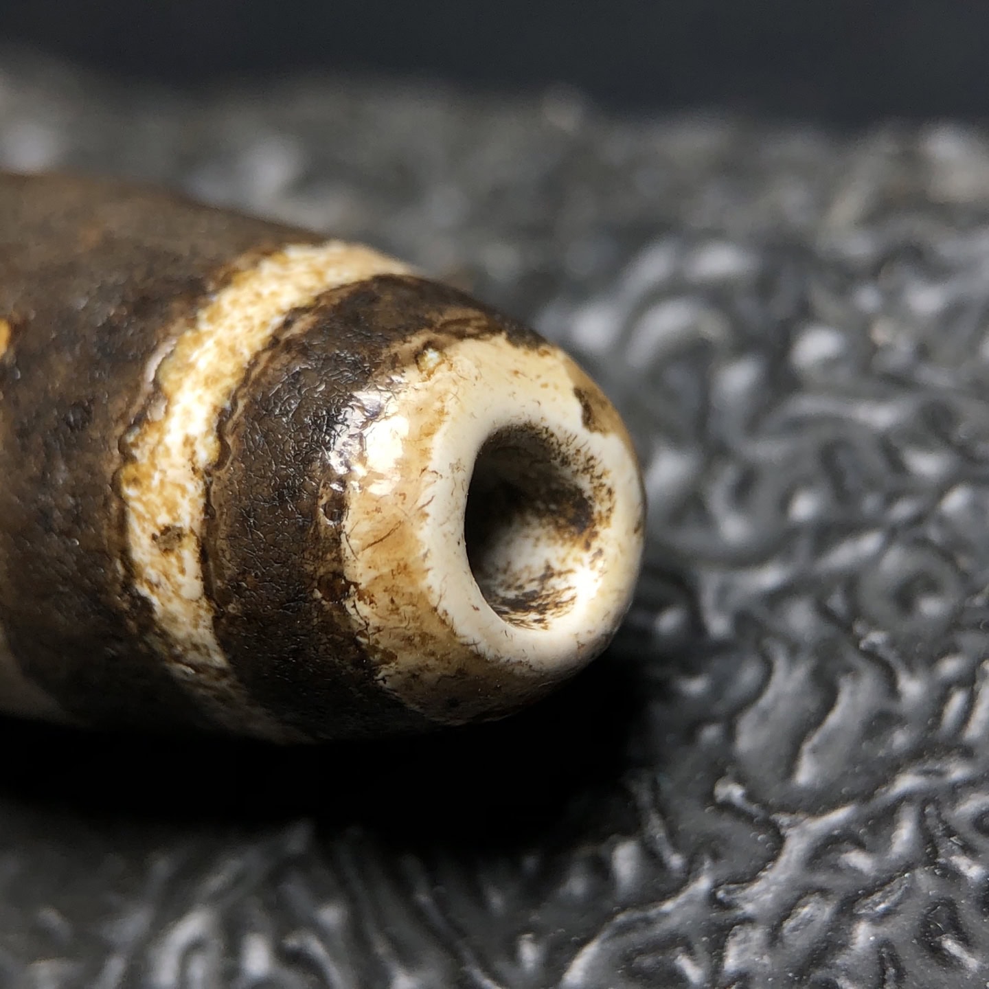 Chinese Natural Agate DZI Beads