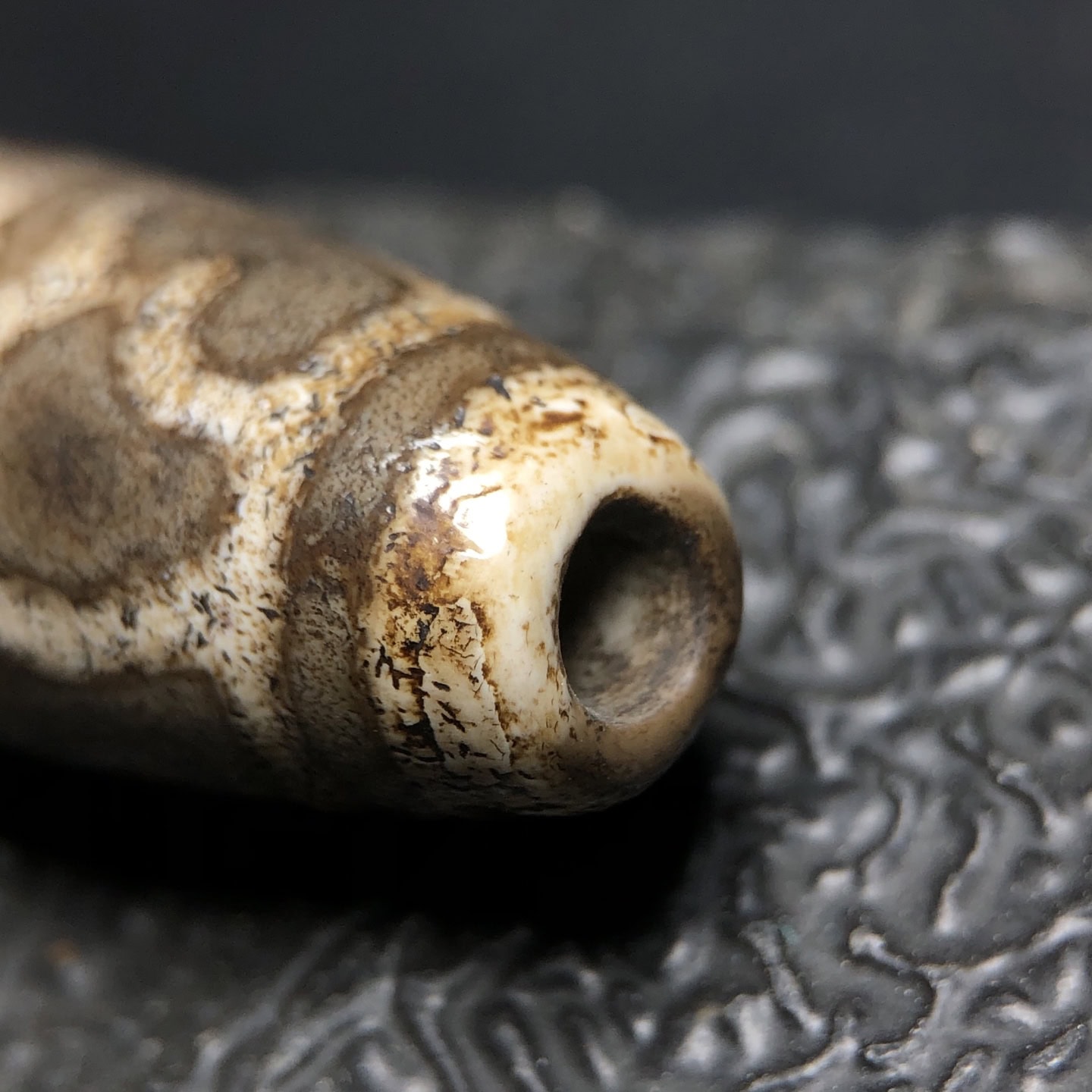 Chinese Natural Agate DZI Beads