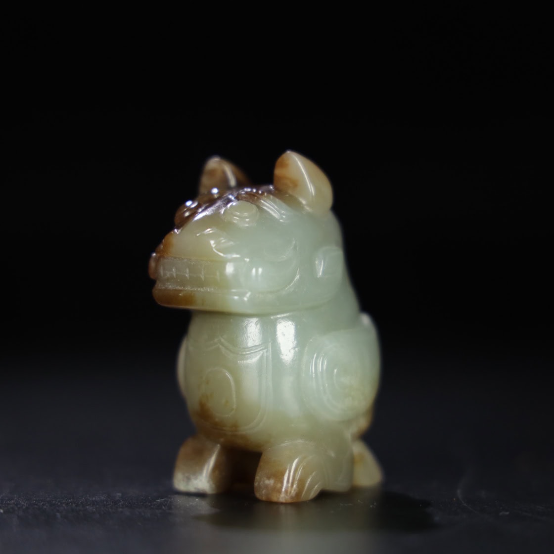 Chinese Natural Jade Carved Beasts
