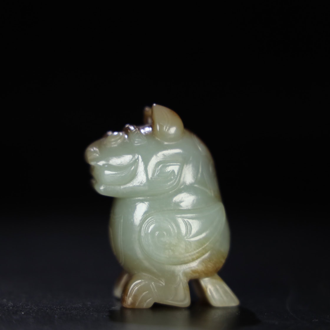 Chinese Natural Jade Carved Beasts