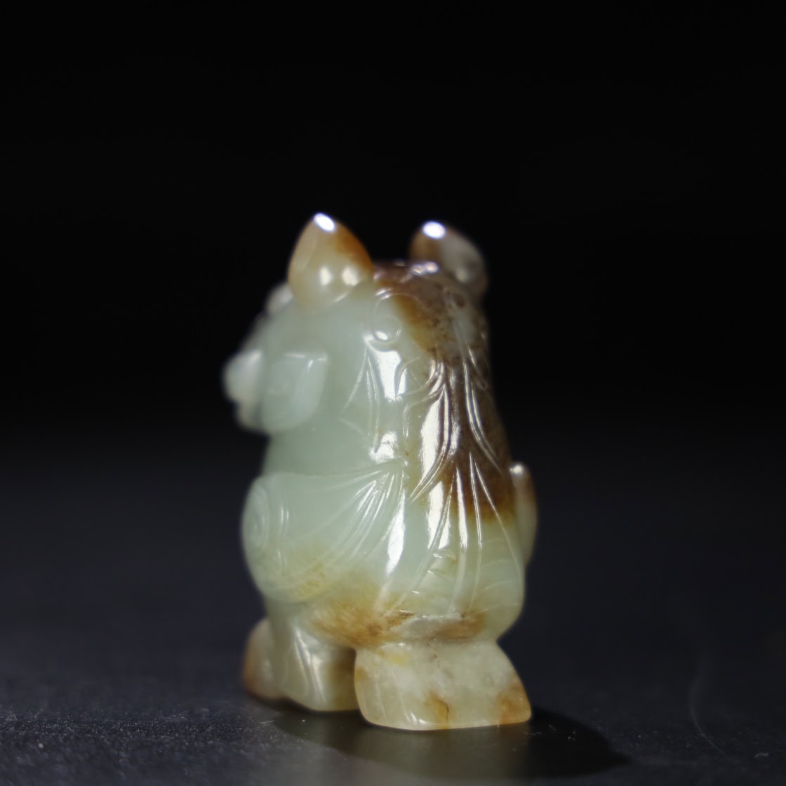 Chinese Natural Jade Carved Beasts