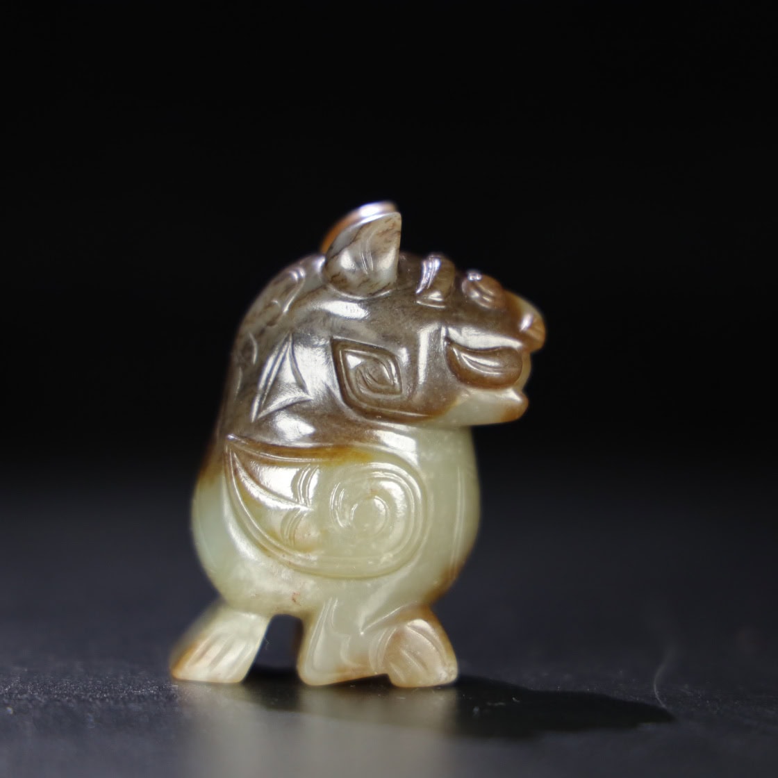 Chinese Natural Jade Carved Beasts