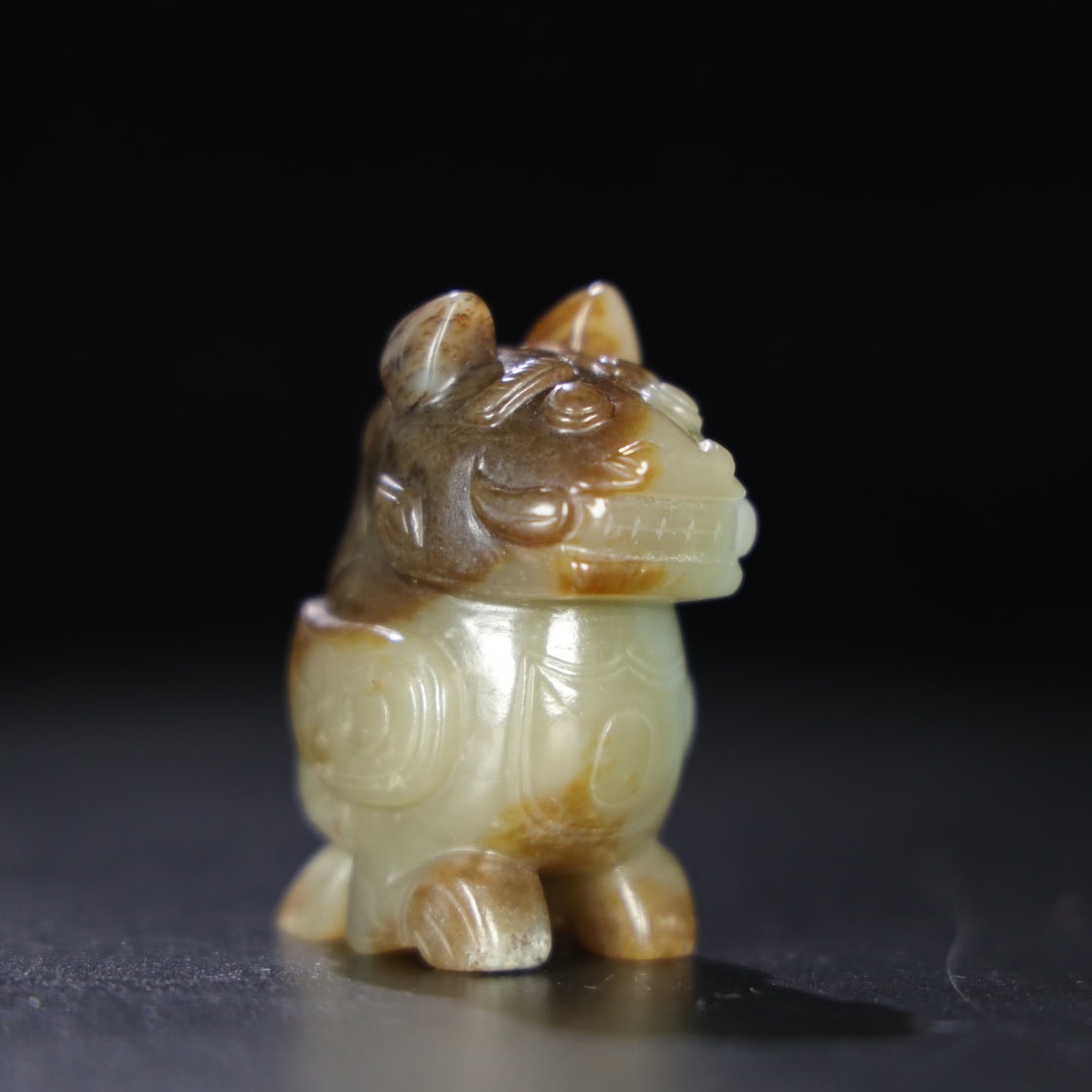 Chinese Natural Jade Carved Beasts