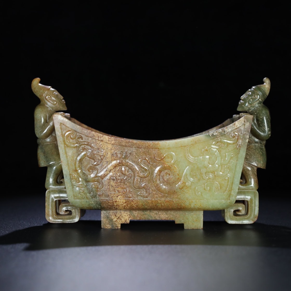 Chinese Natural Jade Carved Bowl