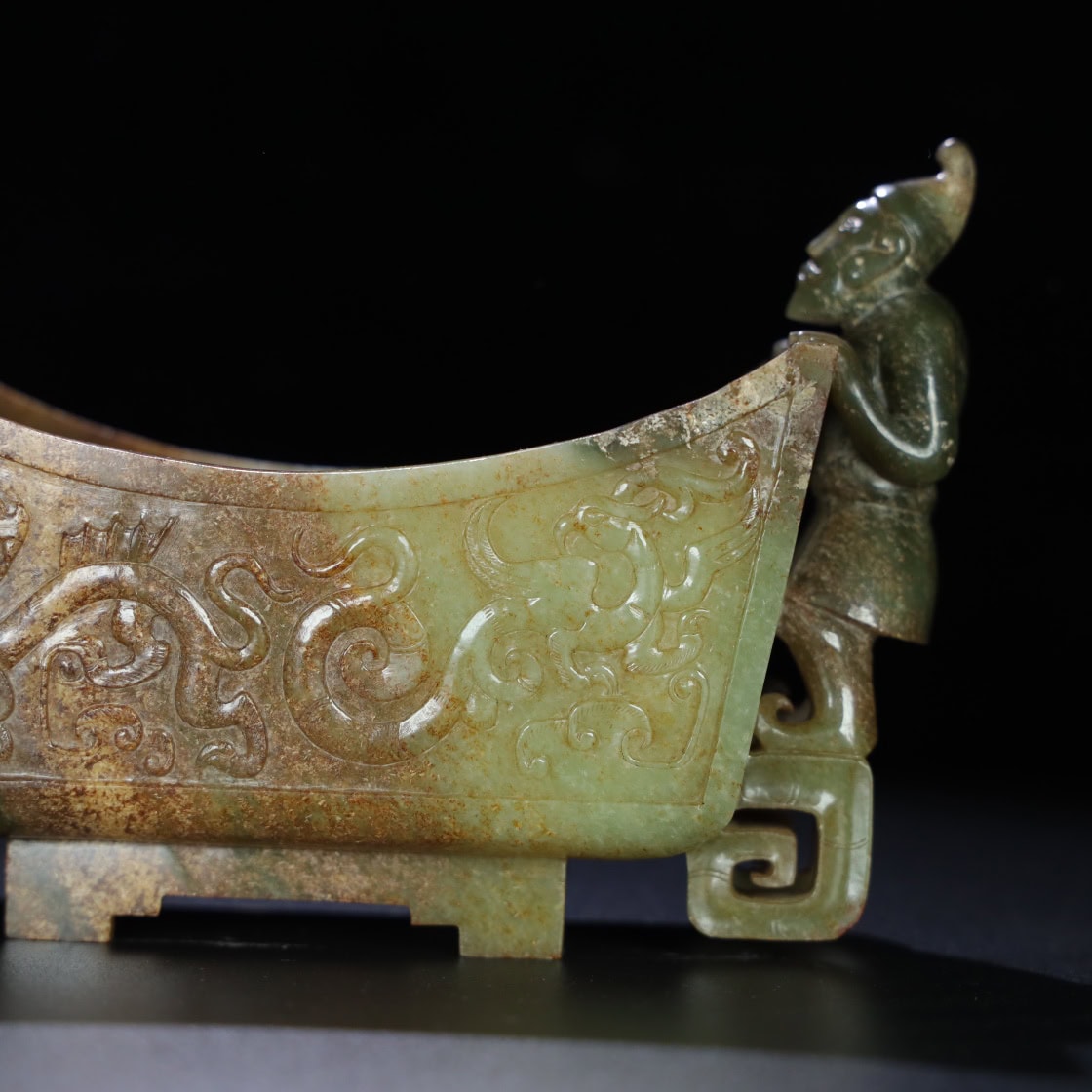 Chinese Natural Jade Carved Bowl