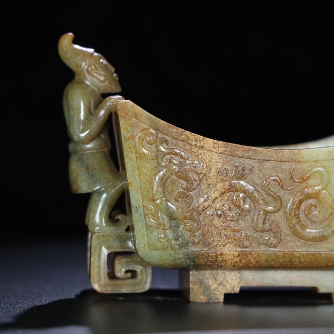 Chinese Natural Jade Carved Bowl