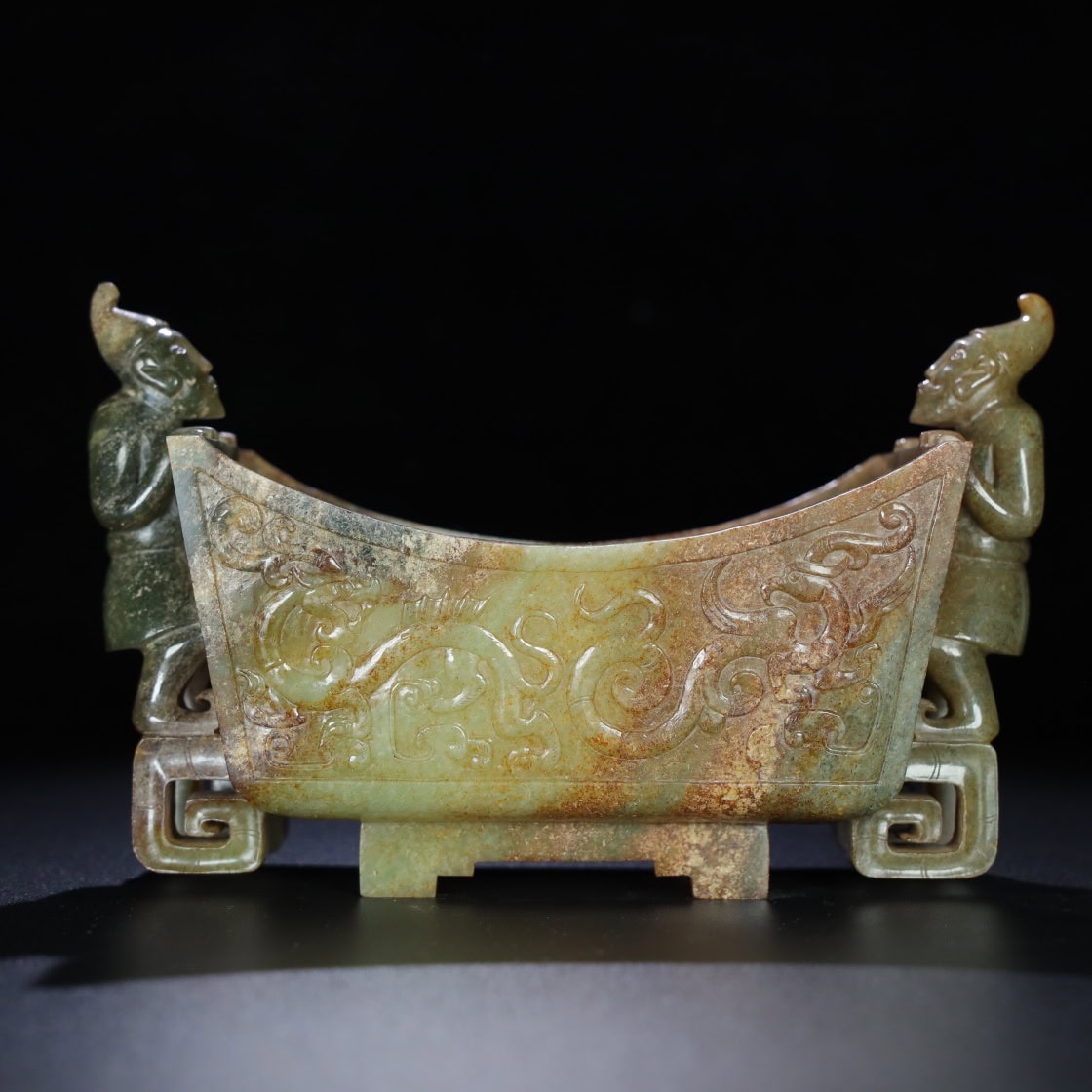 Chinese Natural Jade Carved Bowl