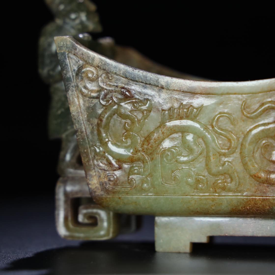 Chinese Natural Jade Carved Bowl