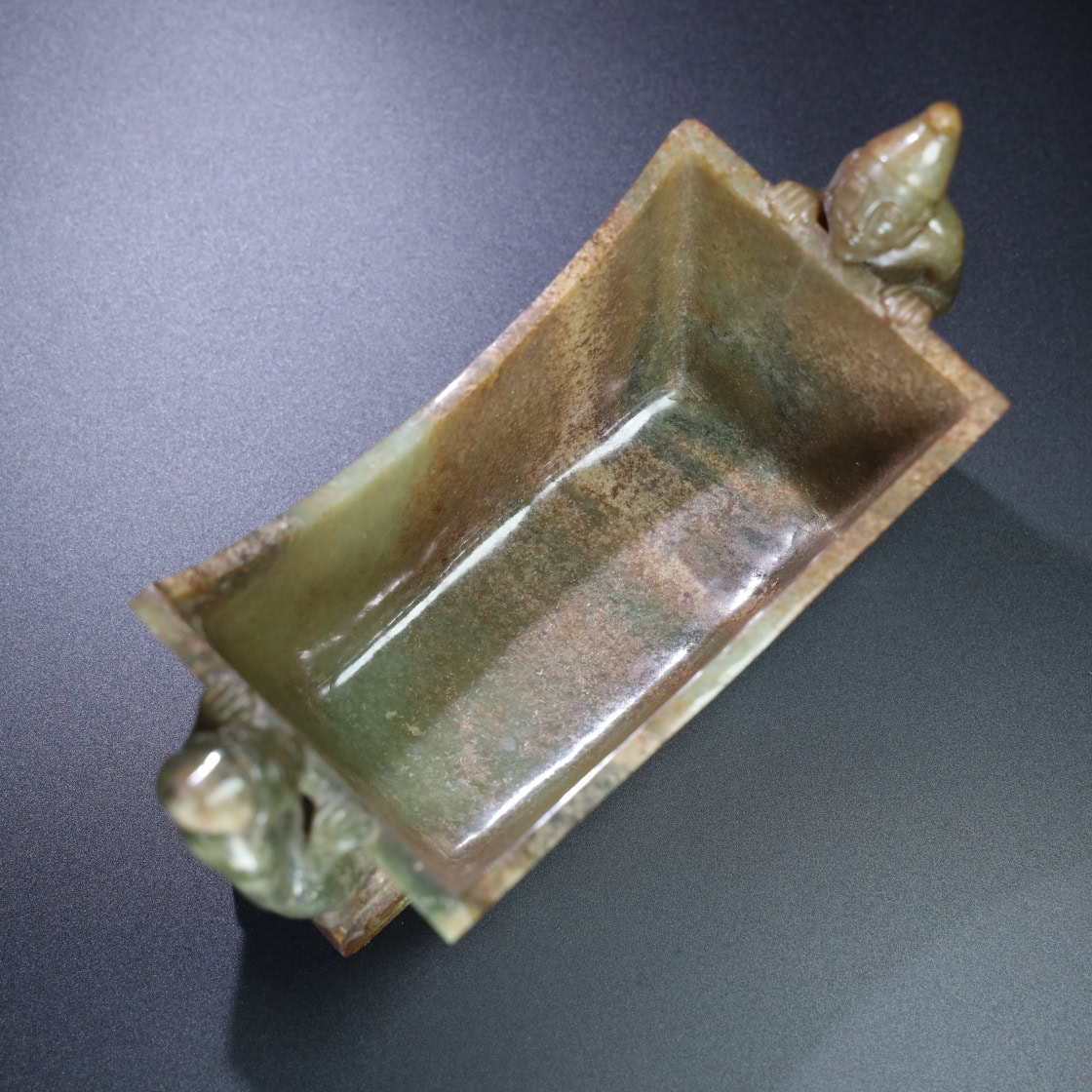 Chinese Natural Jade Carved Bowl