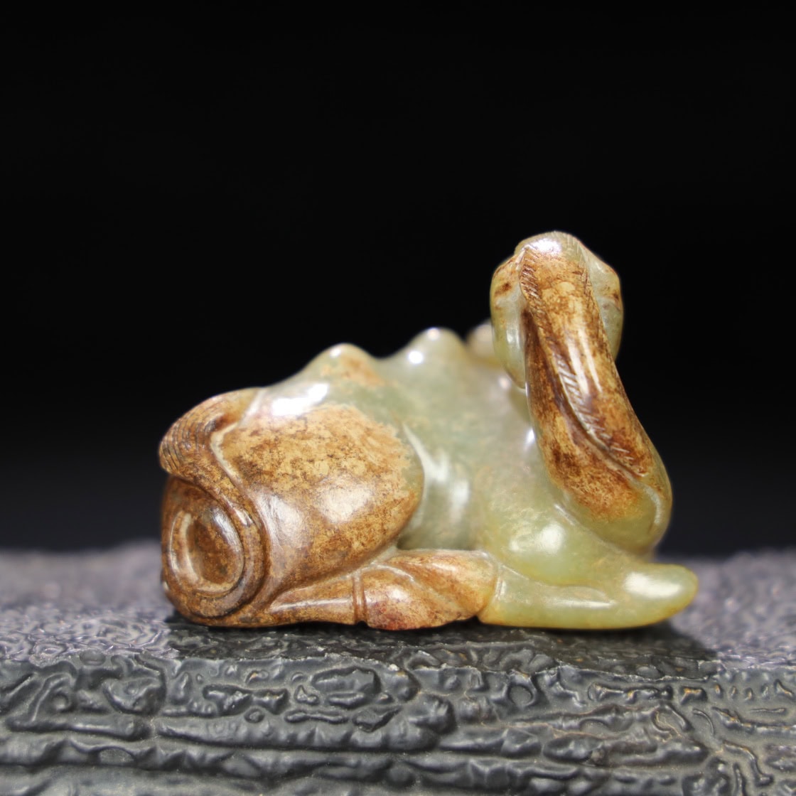 Chinese Natural Jade Carved Huren Camel