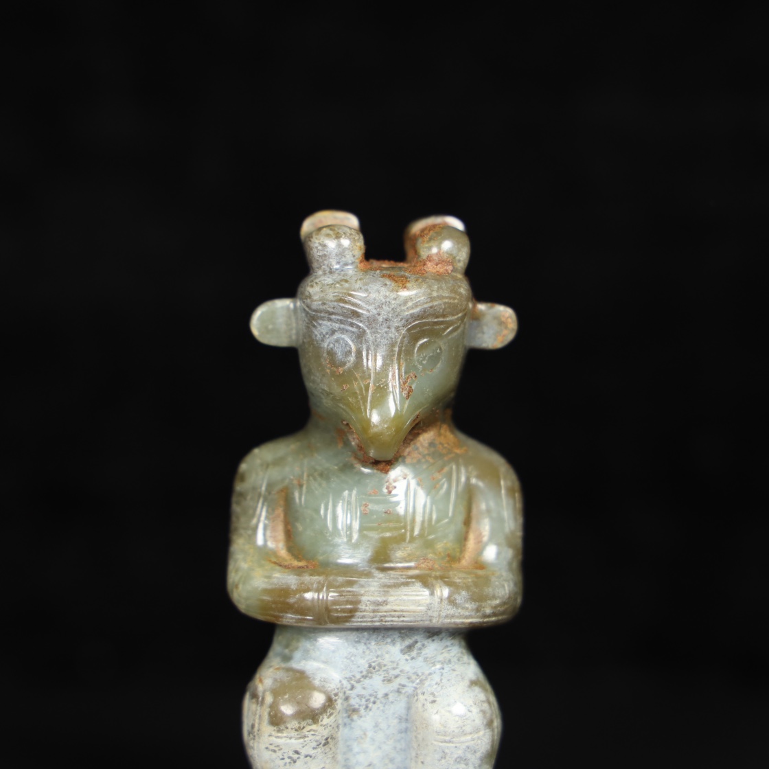 Chinese Natural Jade Carved Ornament