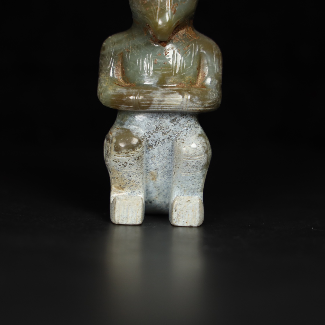 Chinese Natural Jade Carved Ornament