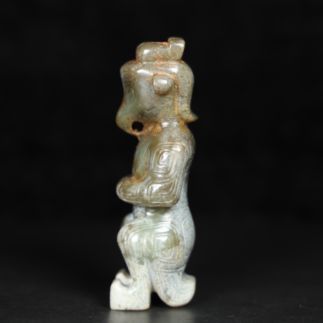 Chinese Natural Jade Carved Ornament