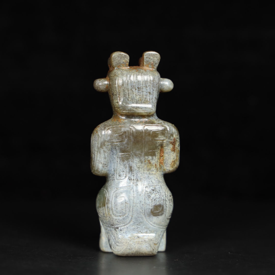 Chinese Natural Jade Carved Ornament